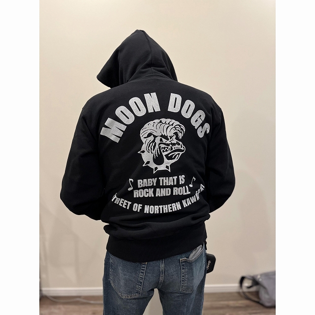 MOON DOGS パーカー（Wジップアップ) ブラック IKURA SITE